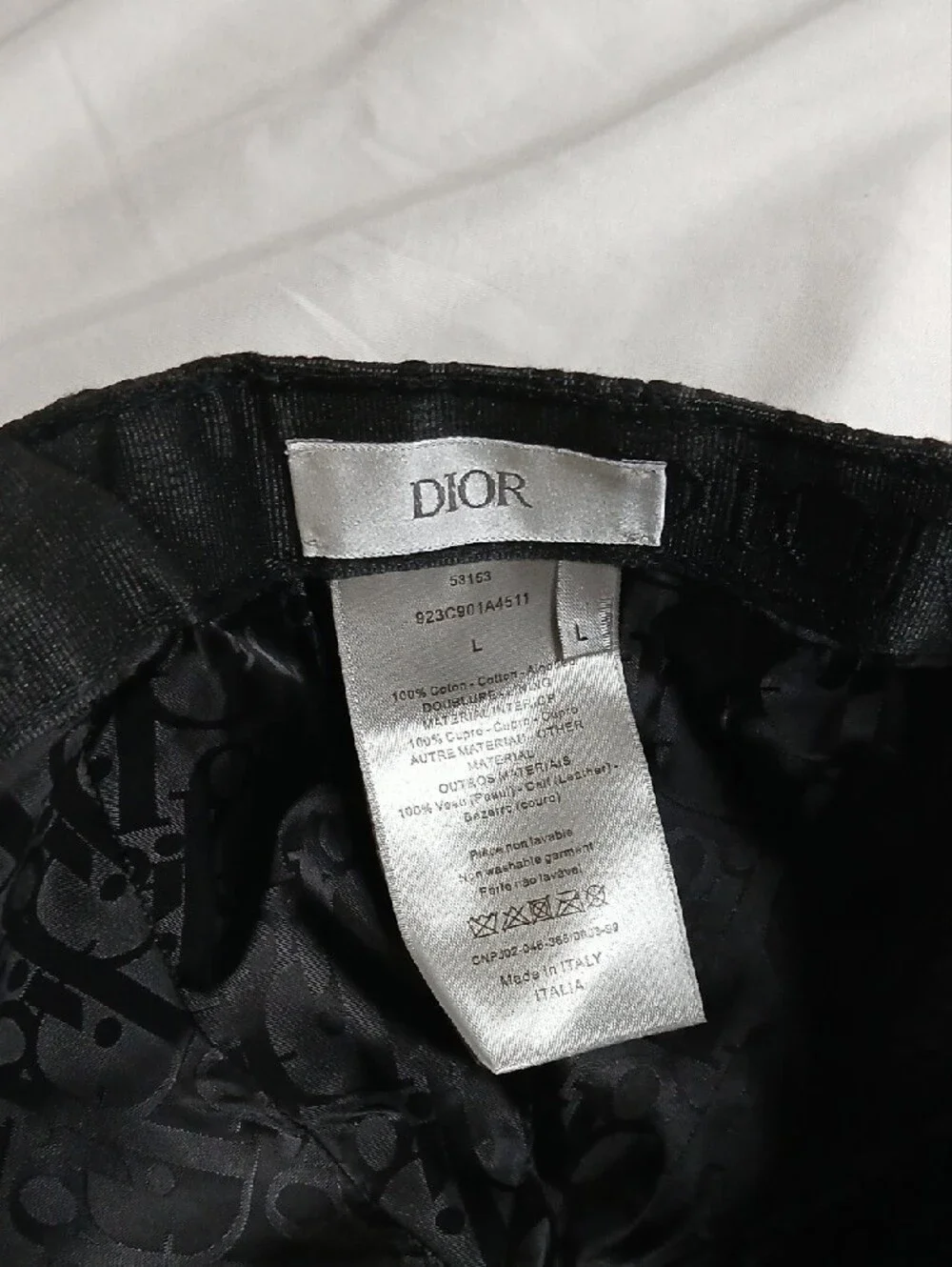 Dior Black Monogram Baseball Cap